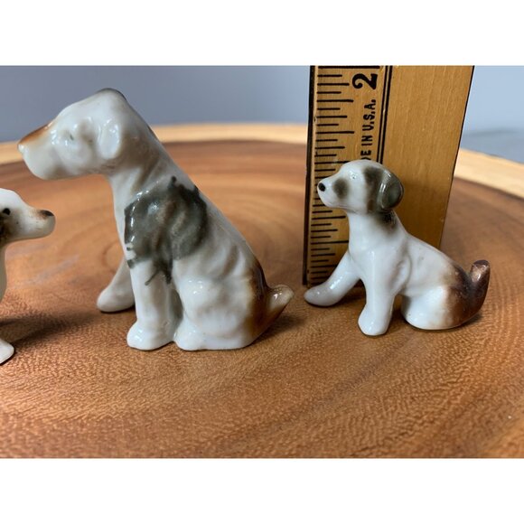 Vintage Miniature Porcelain Dog Figurines Set of 3 - Picture 8 of 9
